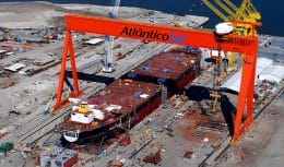 Construção naval - navios - Atlântico Sul - estaleiro