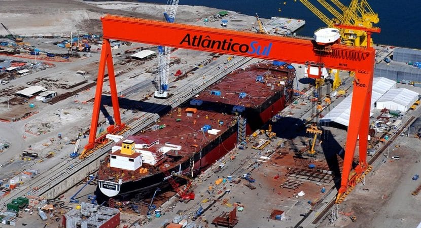Construção naval - navios - Atlântico Sul - estaleiro