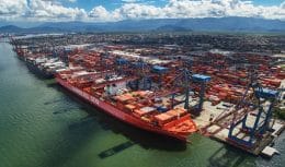 O Porto de Santos bateu a marca de 11,2 milhões de toneladas de cargas movimentadas durante o mês de novembro, obtendo um crescimento de 7,3%