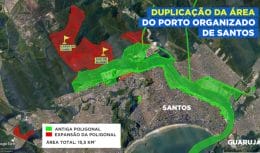 O Ministério da Infraestrutura aprovou uma nova poligonal que visa a ampliação da área do Porto de Santos para agregar valor no processo de privatização com novas operações no local