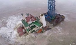 Desastre urgente: Navio eólico offshore afunda com tempestade deixando mais de 26 desaparecidos e mortos na China - Fonte: Energy Voice